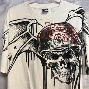 Vintage Metal Mulisha T Shirt Mens 2XL White Grunge Short Sleeve Y2K 90s